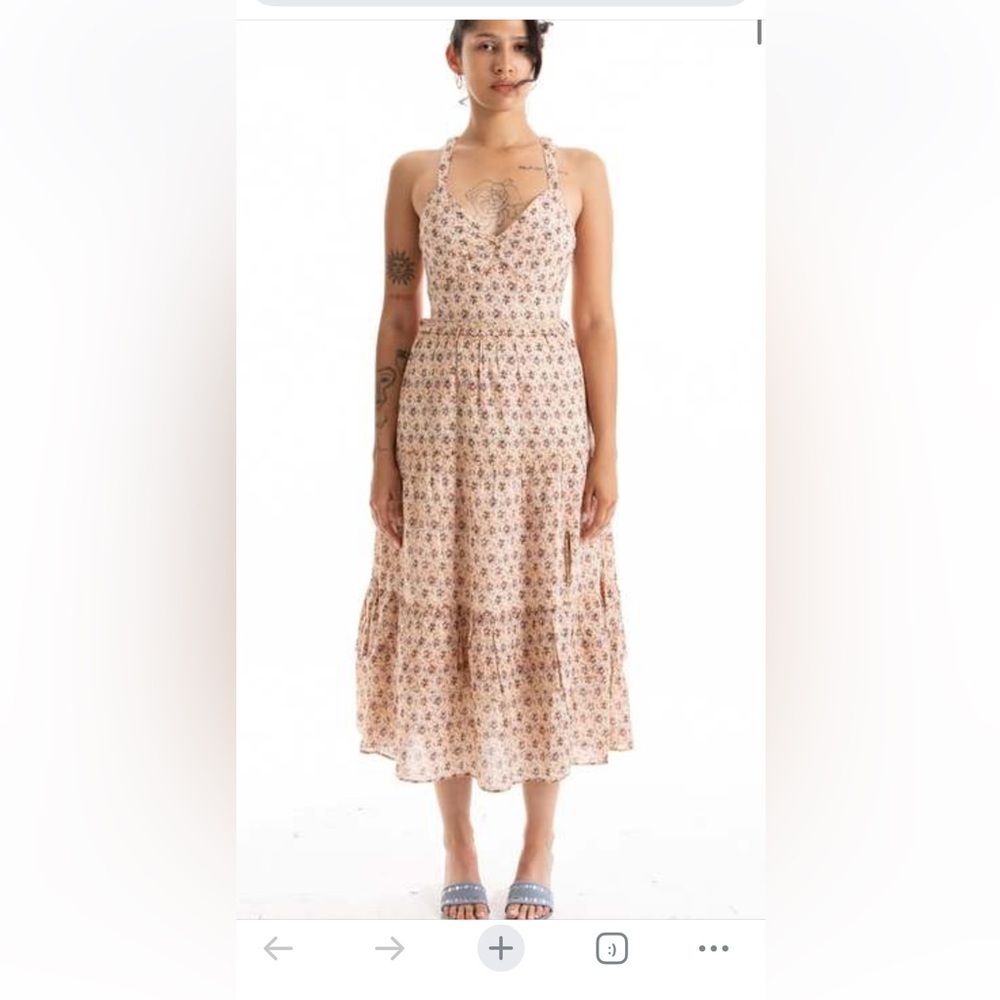 Paige Olivetta Floral Print Sundress in Sun-kissed Multi Print Women’s Large NWT